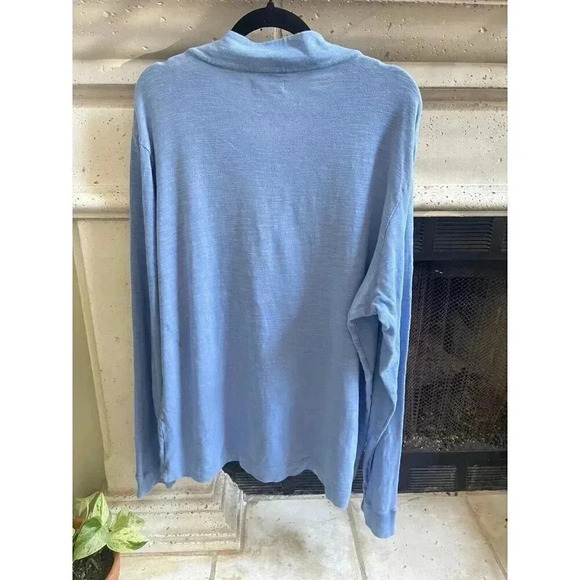 Peter Millar Men's Pullover 1/4 zip Long Sleeve XL Blue Crown Comfort Interlock - Picture 3 of 10
